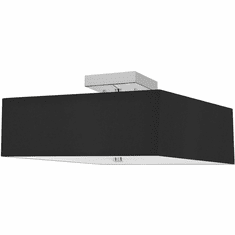 Dainolite SRN-143SF-PC-BK Seren Modern Black / Polished Chrome Flush Mount Light Fixture