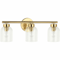 Dainolite VIE-213W-AGB Vienna Contemporary Aged Brass 3-Light Bath Lighting