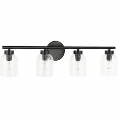 Dainolite VIE-294W-MB Vienna Modern Matte Black 4-Light Bathroom Light Sconce
