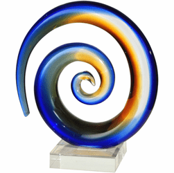 Dale Tiffany AS13176 Mystification Modern Clear Handcrafted Art Glass Figurine
