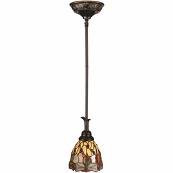 Dale Tiffany FTM10013 Corrall Tiffany Antique Bronze Mini Pendant Lighting