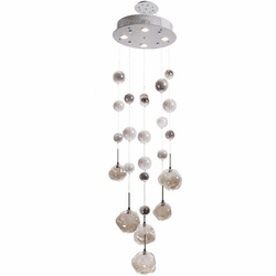 Dale Tiffany HAH19250 Sylas Modern Polished Chrome LED Multi Hanging Light Fixture