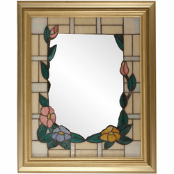 Dale Tiffany MR0043 Peony Tiffany Wall Mirror