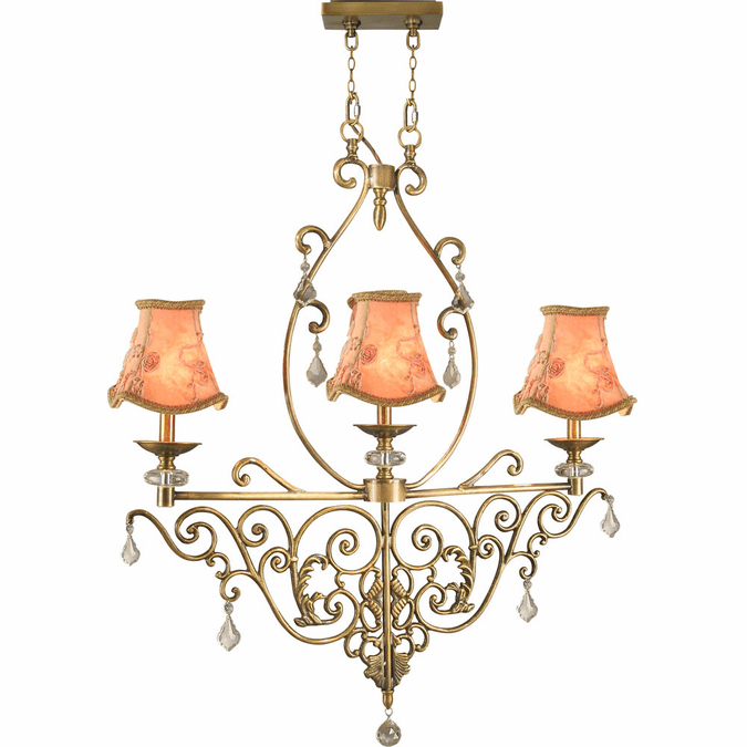 Dale Tiffany SRH11054 Ashbee Traditional Antique Brass Kitchen Island Light Fixture - DAL-SRH11054