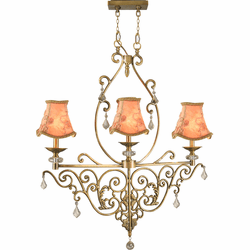 Dale Tiffany SRH11054 Ashbee Traditional Antique Brass Kitchen Island Light Fixture
