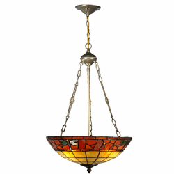 Dale Tiffany STH17123 Groveland Tiffany Antique Brass Lighting Pendant