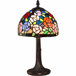 Dale Tiffany TA15050 Carnation Tiffany Antique Bronze Accent Table Light