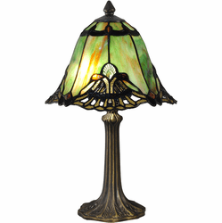 Dale Tiffany TA15057 Green Haiawa Tiffany Antique Brass Accent Table Lamp