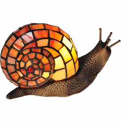Dale Tiffany TA15173 Snail Tiffany Antique Bronze Accent Table Top Lamp