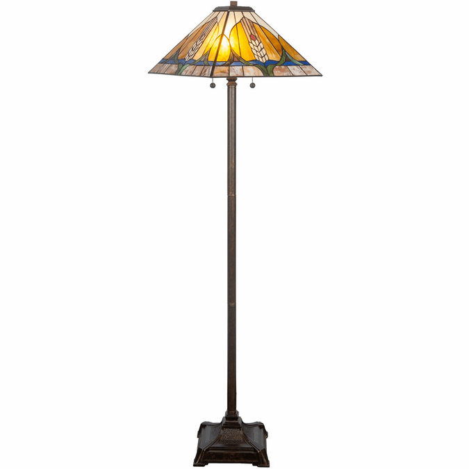 Dale Tiffany TF20122 Pusan Mission Tiffany Fieldstone Floor Light DAL