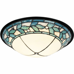 Dale Tiffany TH15477LED Green Leaves Tiffany Tiffany Bronze LED Ceiling Lighting