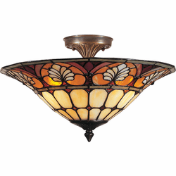 Dale Tiffany TM100598 Dylan Antique Brass Overhead Lighting Fixture