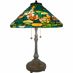 Dale Tiffany TT20199 Huntington Tiffany Fieldstone Table Lamp Lighting