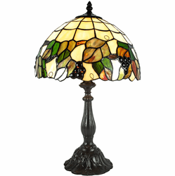 Dale Tiffany TT21171 Alcira Jewel Tiffany Dark Coffee Side Table Lamp