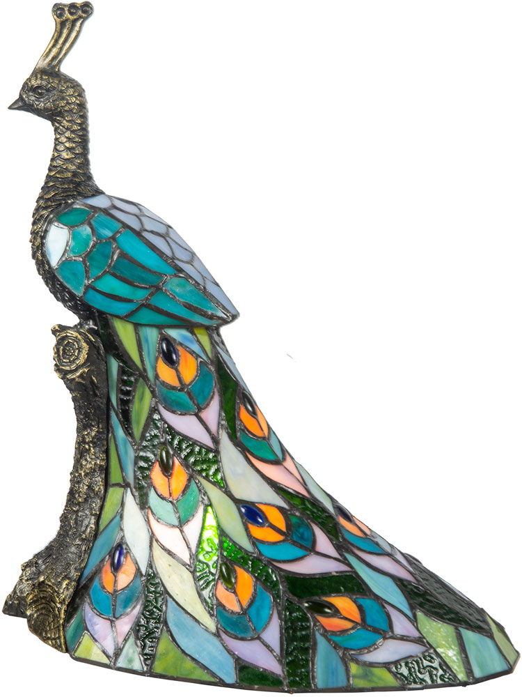 Dale Tiffany TT21212 Galana Turquoise Peacock Tiffany Bronze Accent ...