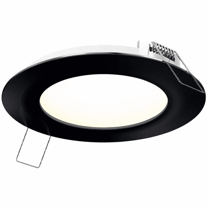 DALS Lighting 5004-CC-BK Contemporary Black LED CCT 4 Inch Round Down ...