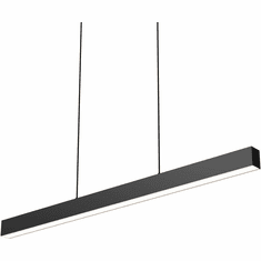 DALS Lighting LNFM48-CC-V-BK Boulevard Modern Black LED Kitchen Island Lighting
