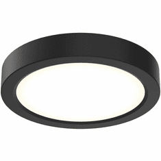 DALS Lighting CFLEDR06-CC-BK Delta Modern Black LED Flush Ceiling Light Fixture