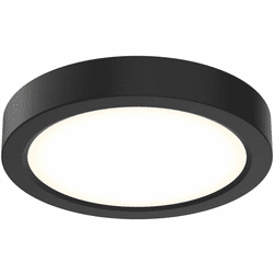 DALS Lighting CFLEDR06-CC-BK Delta Modern Black LED Flush Ceiling Light Fixture