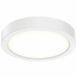 DALS Lighting CFLEDR06-CC-WH Delta Contemporary White LED Flush Mount Light Fixture