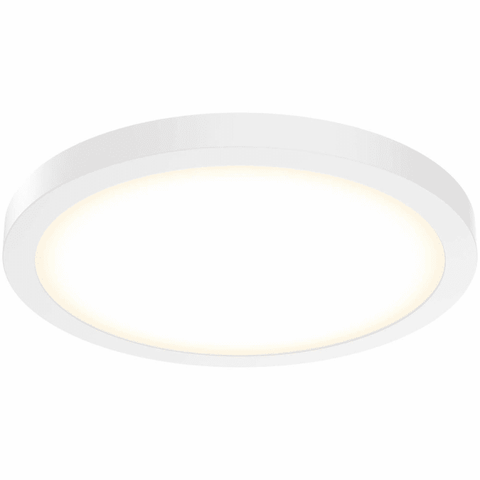 DALS Lighting CFLEDR14-CC-WH Delta Modern White LED Flush Mount Lighting