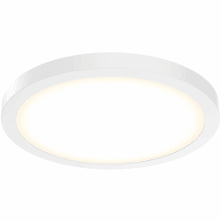 DALS Lighting CFLEDR14-CC-WH Delta Modern White LED Flush Mount Lighting