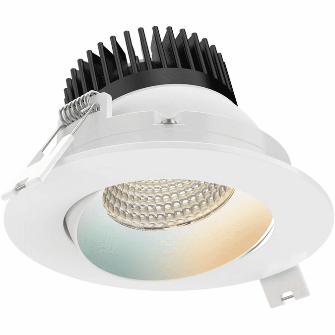 DALS Lighting DCPGBR35WH Modern Matt White LED 3.5 Inch Smart