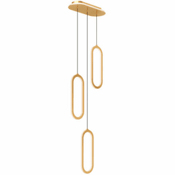 DALS Lighting FPDC3-CC-GD Atom Contemporary Black LED Multi Drop Lighting Fixture