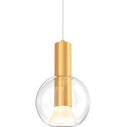 DALS Lighting IRPD-CC-GD Iris Contemporary Gold LED Mini Ceiling Light Pendant