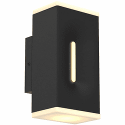 DALS Lighting LWJ08-CC-BK Profile Contemporary LED Exterior Lighting Sconce