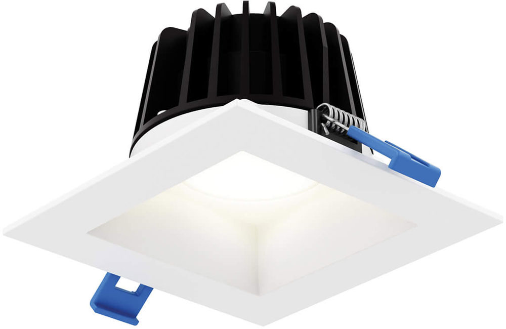 DALS Lighting RGR4SQCCWH Contemporary White LED 4 Inch Square Gimbal