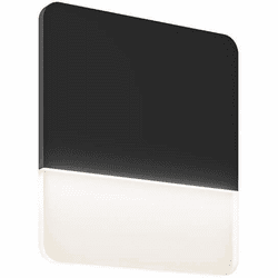 DALS Lighting SQS06-CC-BK Alto Modern Black LED Outdoor Sconce Lighting