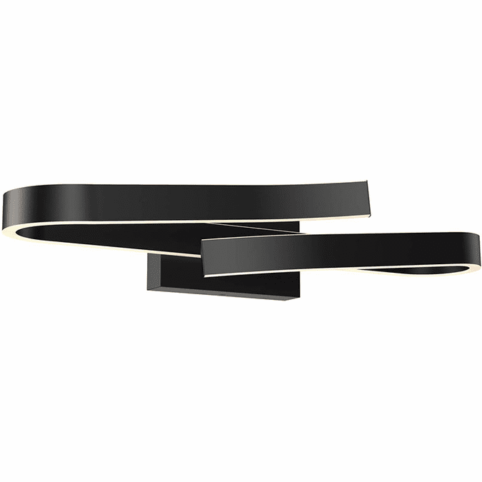 DALS Lighting VRB24-CC-BK Borealis Contemporary Black LED Bathroom Vanity Lighting