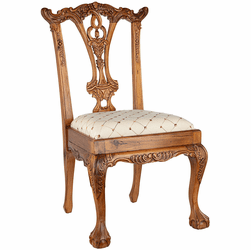Design Toscano AF1007 English Chippendale Traditional Pine Side Chair