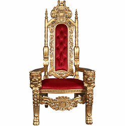Design Toscano AF1282 Lord Raffles Lion Traditional Gold Throne Chair