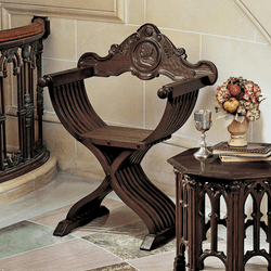 Design Toscano AF1352 Savonarola Traditional Cherry Chair