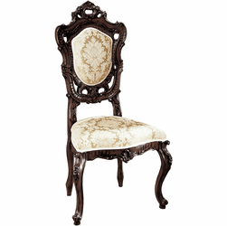 Design Toscano AF1552 French Rococo Traditional Walnut Side Chair