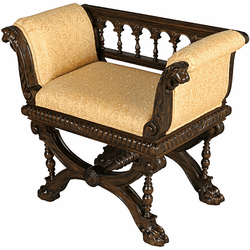 Design Toscano AF1559 Double Griffon Traditional Cherry Colonnade Bench