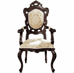 Design Toscano AF1560 French Rococo Traditional Walnut Armchair