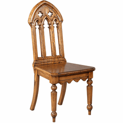 Design Toscano AF1840 Abbey Gothic Revival Traditional Walnut Chair