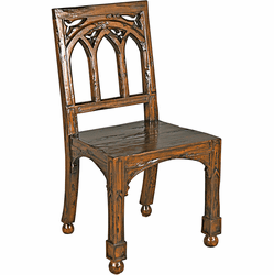 Design Toscano AF51112 Gothic Revival Traditional Oak Rectory Chair