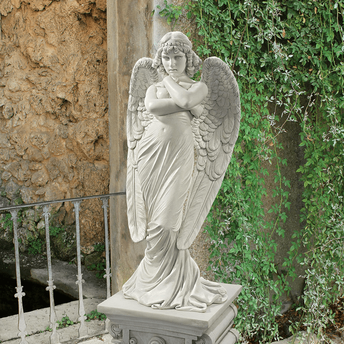 Design Toscano DB383094 Monteverde Angel Traditional White Garden Statue