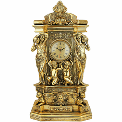 Design Toscano Cherub-Standuhr – Saint Remy, Handgefertigt Aus Steinsplitt & Harz