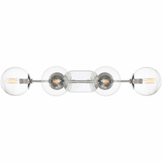 Designers Fountain 92004-CH Welton Modern Chrome 4-Light Bathroom Wall Sconce