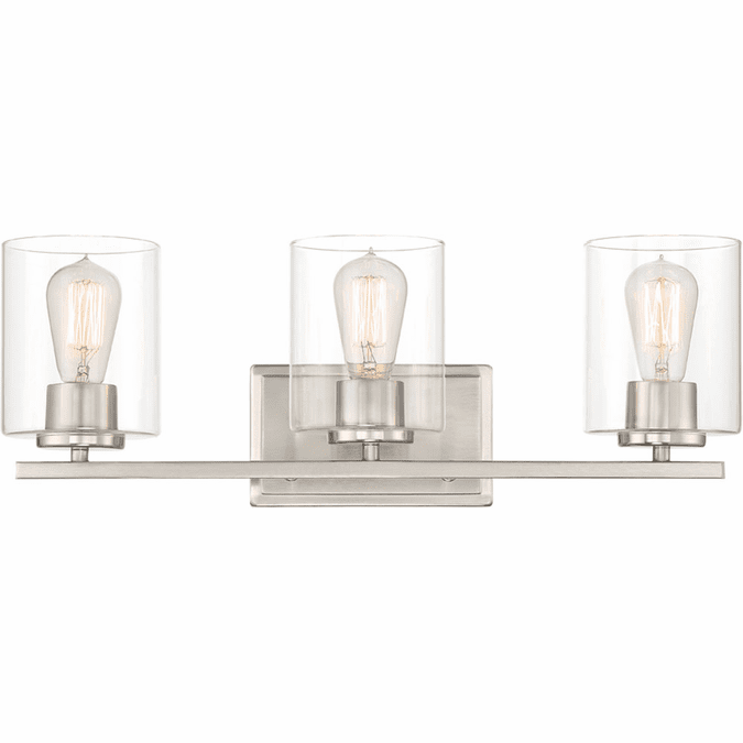 Designers Fountain 93003-SP Liam Contemporary Satin Platinum 3-Light Bathroom Lighting