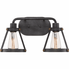 Designers Fountain D212M-2B-WP Wicker Park Weathered Pewter 2-Light Bathroom Sconce