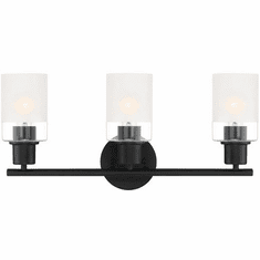 Designers Fountain D236M-3B-MB Cedar Lane Matte Black 3-Light Bathroom Vanity Light Fixture