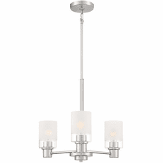 Designers Fountain D236M-3CH-BN Cedar Lane Brushed Nickel 20" Mini Lighting Chandelier