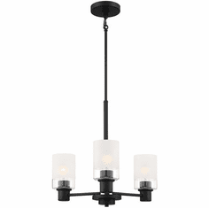 Designers Fountain D236M-3CH-MB Cedar Lane Matte Black 20" Mini Chandelier Lighting
