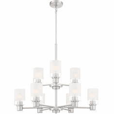 Designers Fountain D236M-9CH-BN Cedar Lane Brushed Nickel 30" Hanging Chandelier